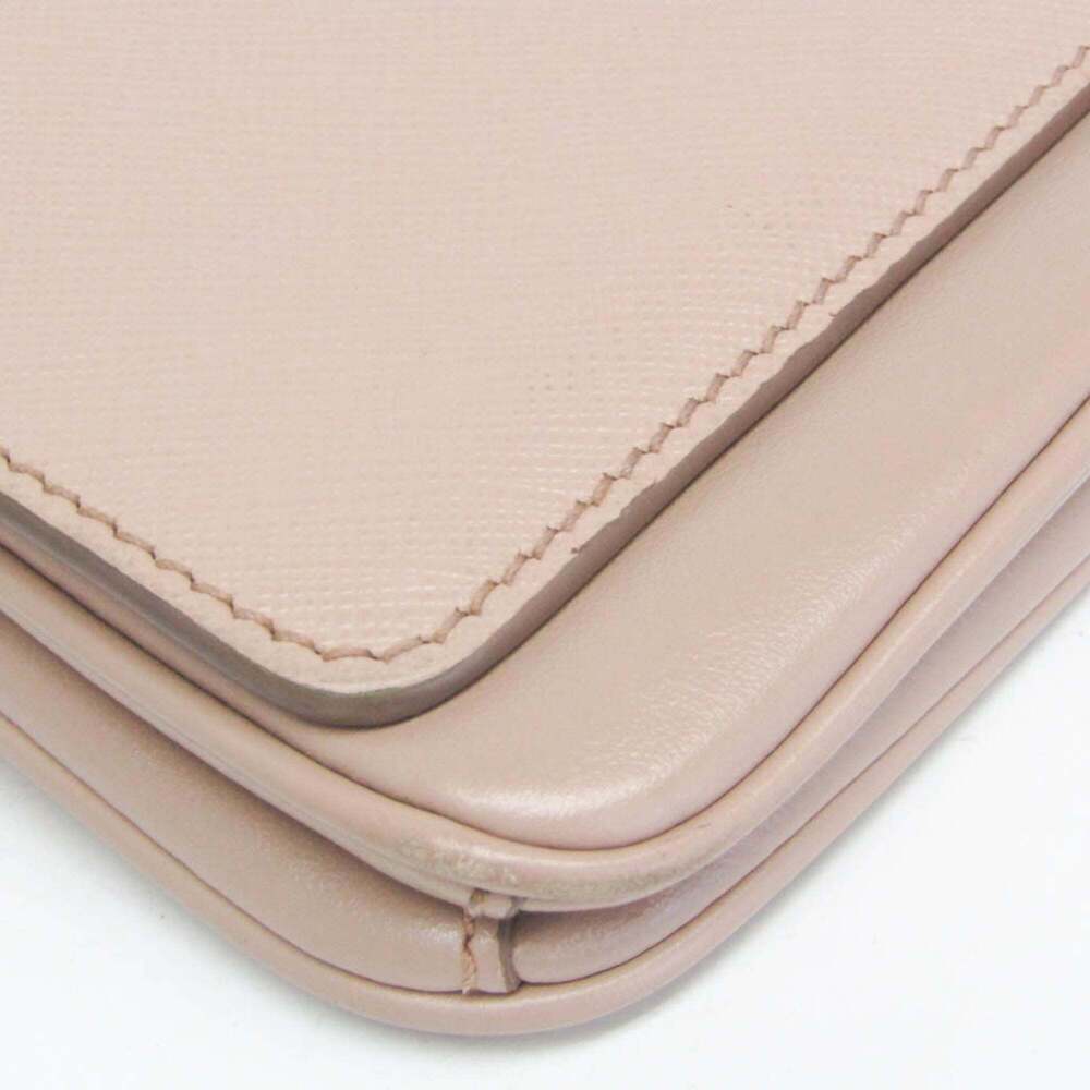 PRADA Cream Leather Saffiano Shoulder Bag - Picture 7 of 16